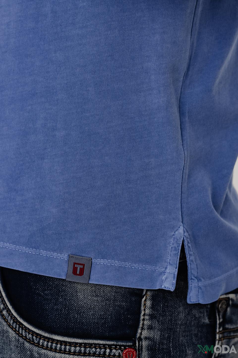 Поло Time Zone голубое