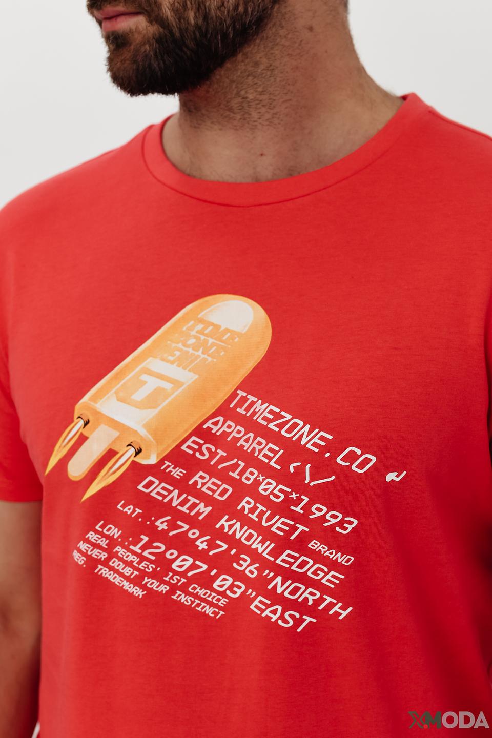 Футболка Time Zone с принтом корейский