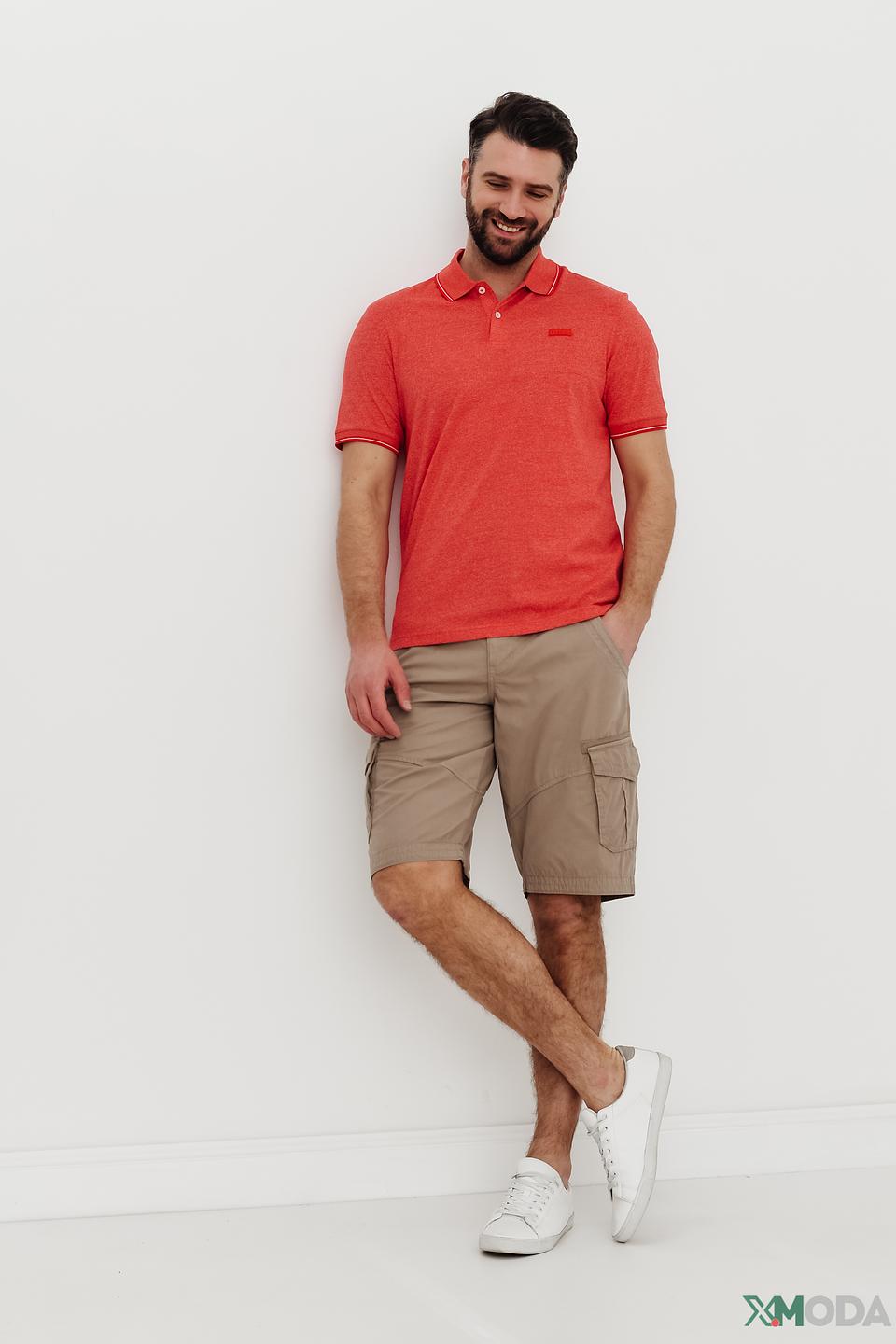 Поло Bugatti терракотовый