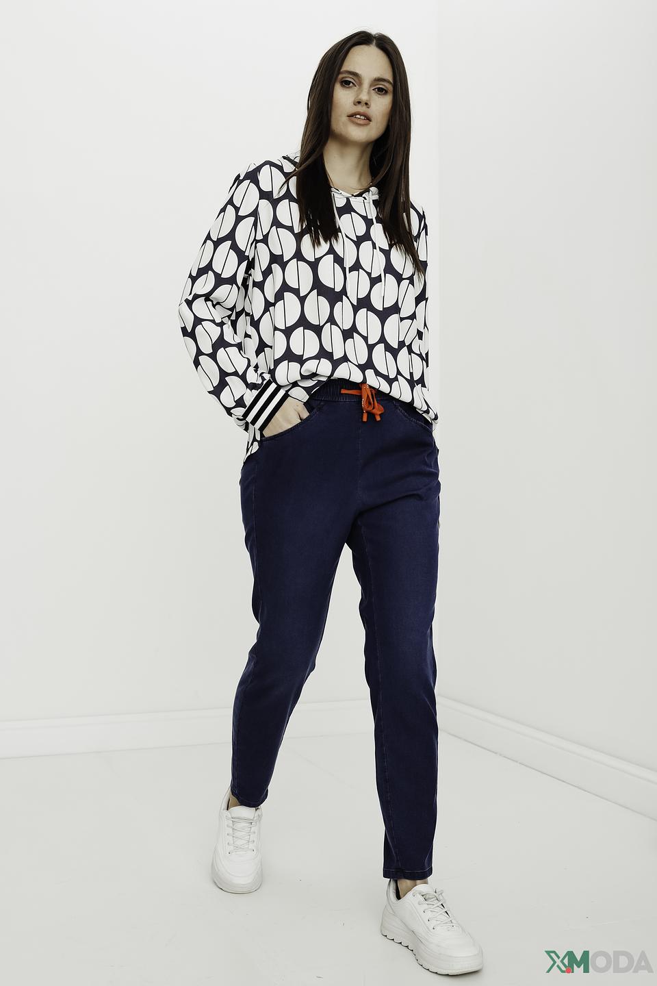 Блуза Tuzzi с капюшоном в горошек