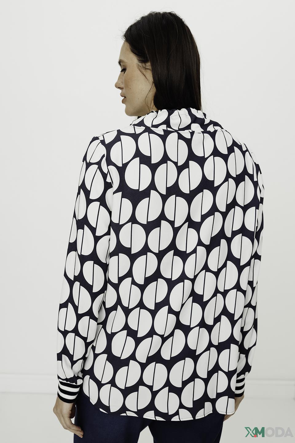 Блуза Tuzzi с капюшоном в горошек