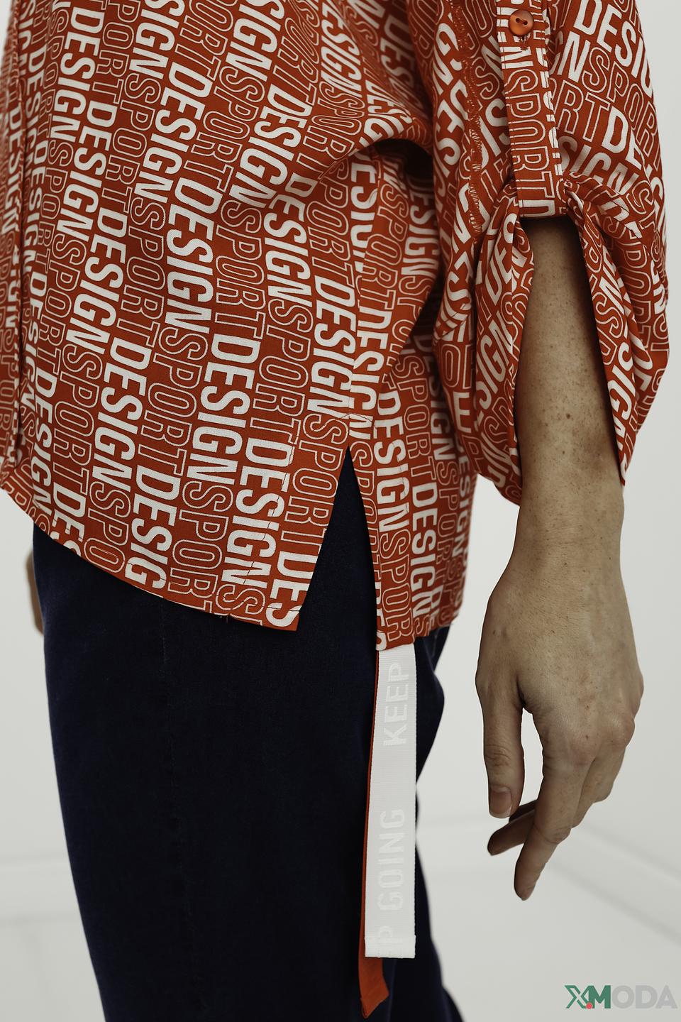 Блуза Tuzzi с принтом Design красный