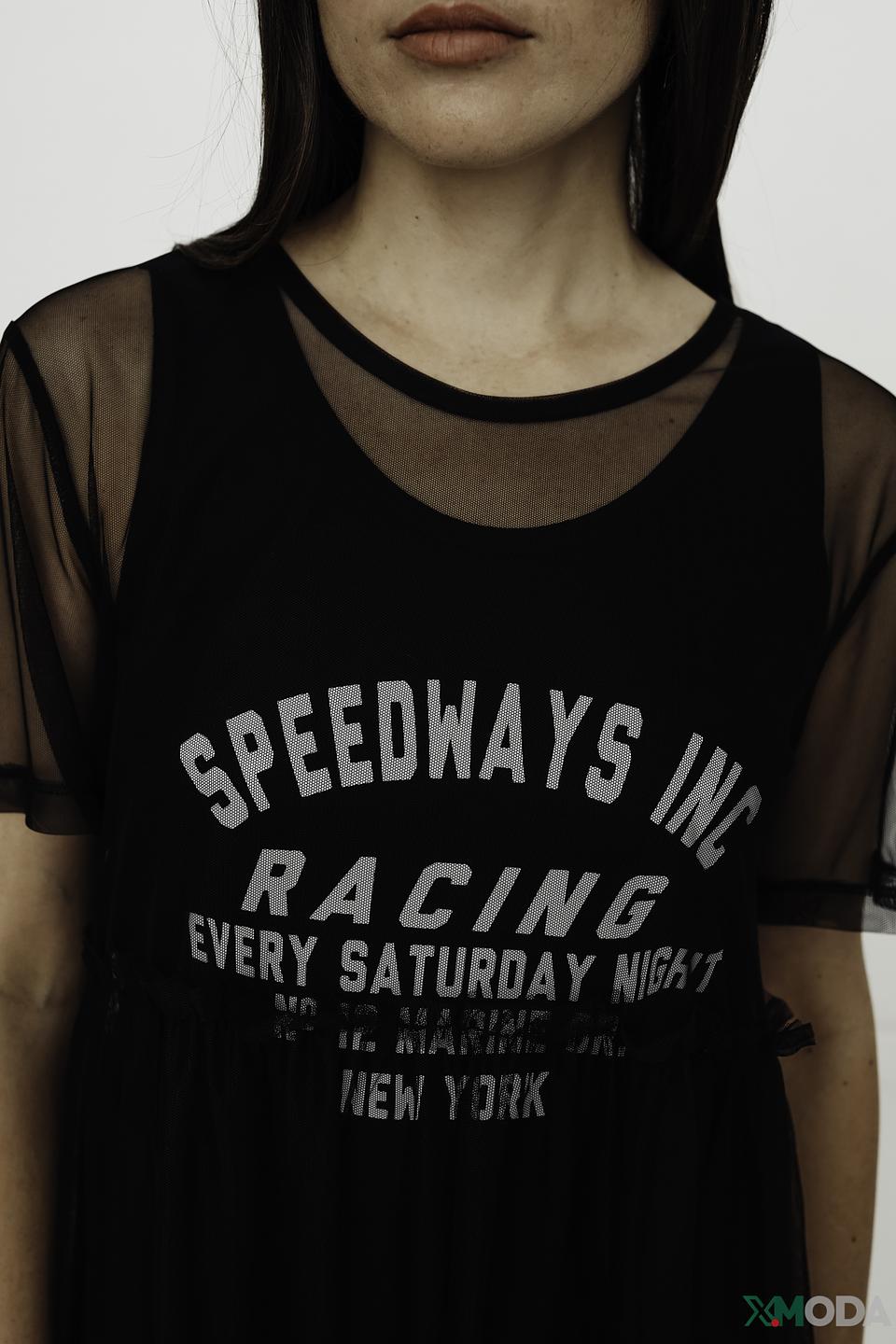 Платье Marc Aurel с принтом чёрное