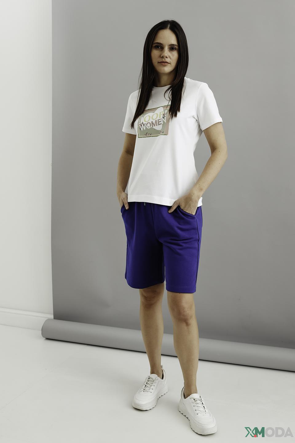 Шорты Oui женские синие с кулиской