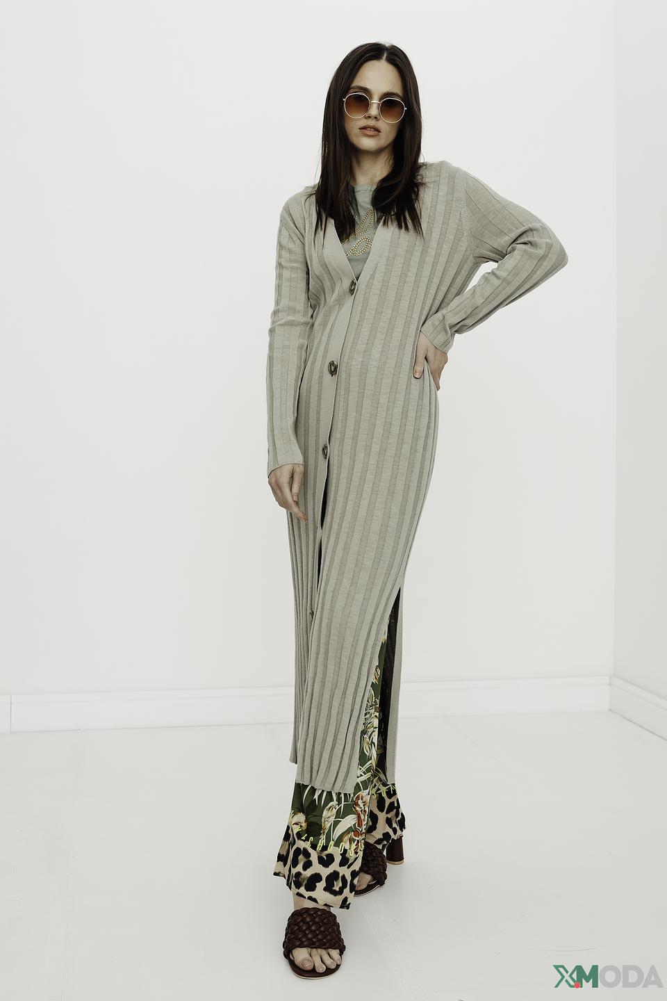 Кардиган Marc O Polo в полоску бежевый