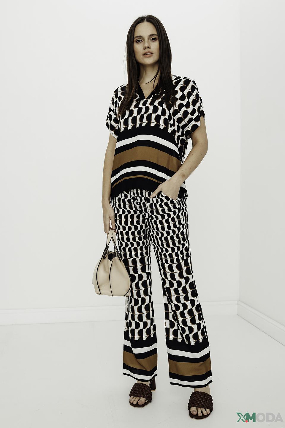 Брюки Catnoir с геометрическим принтом