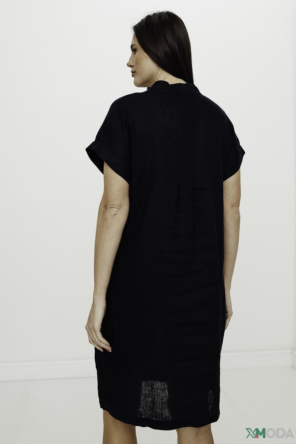 Платье Oui льняное черное
