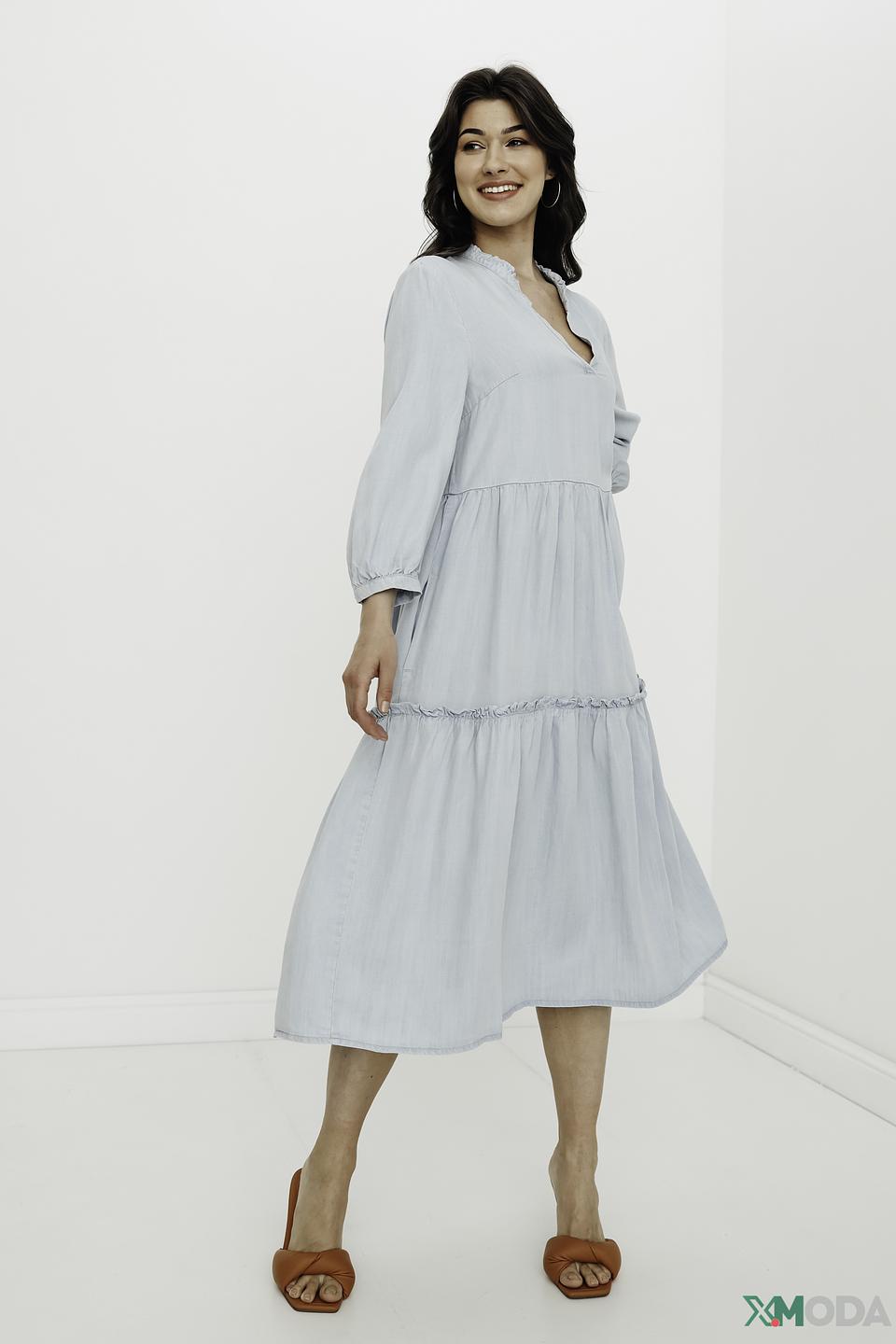 Платье Oui лиоцел голубое