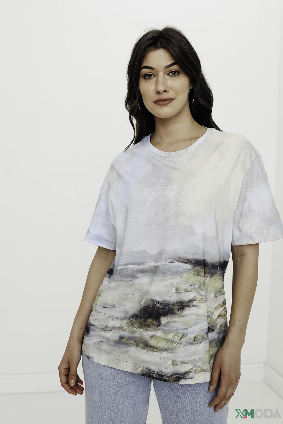 Футболка UNQ с принтом "Пейзаж"