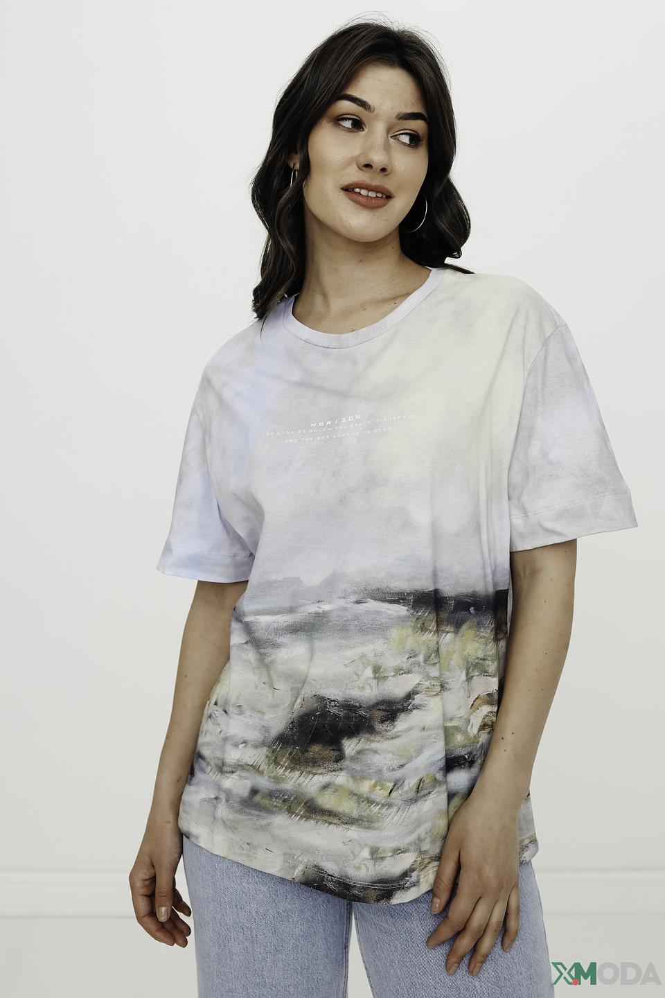 Футболка UNQ с принтом "Пейзаж"