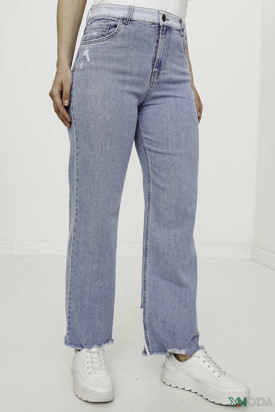 Джинсы UNQ с потертостями голубые