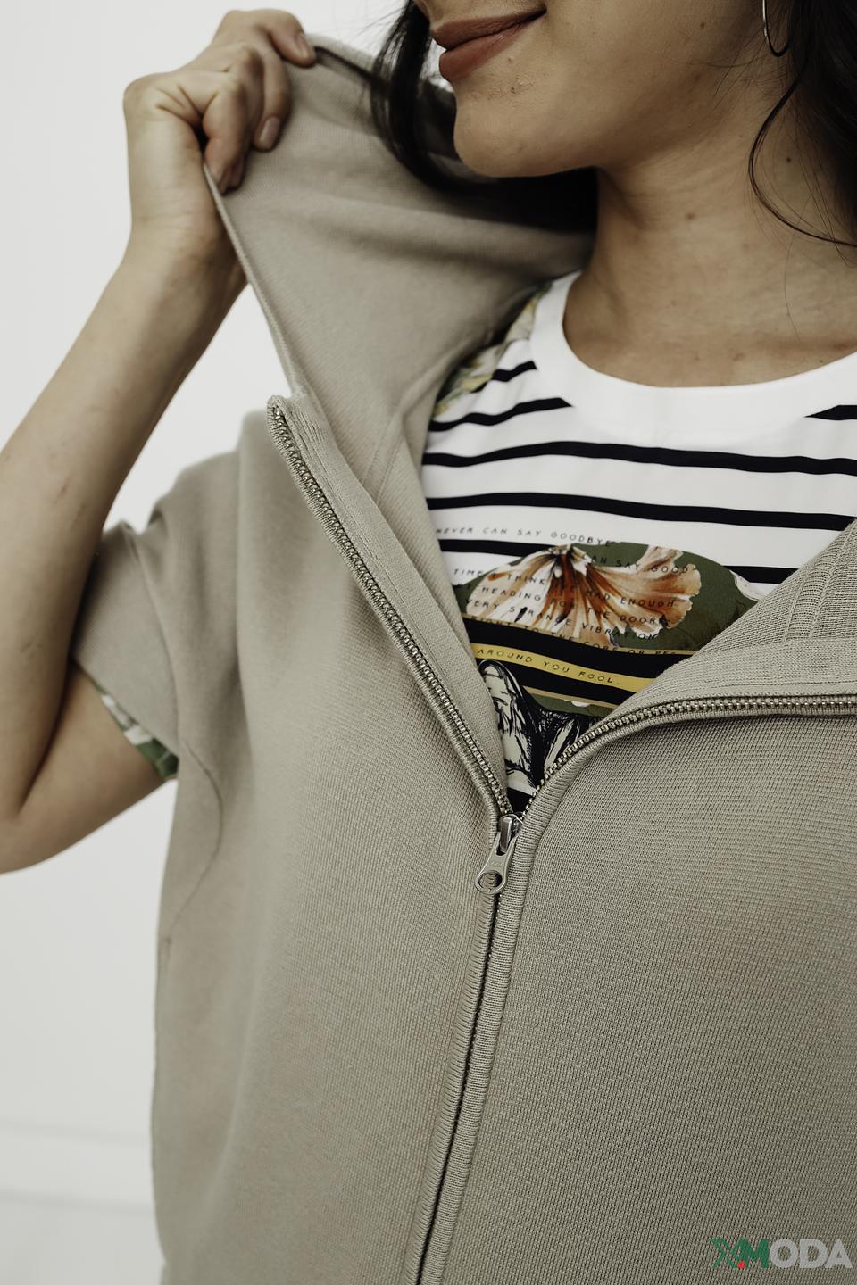 Жакет Catnoir с коротким рукавом бежевый