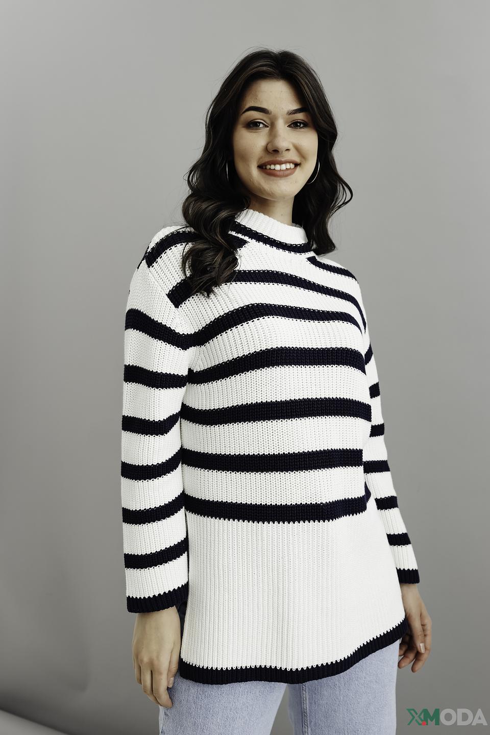 Пуловер Monari в полоску