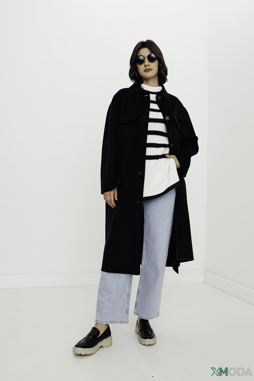 Пуловер Monari в полоску