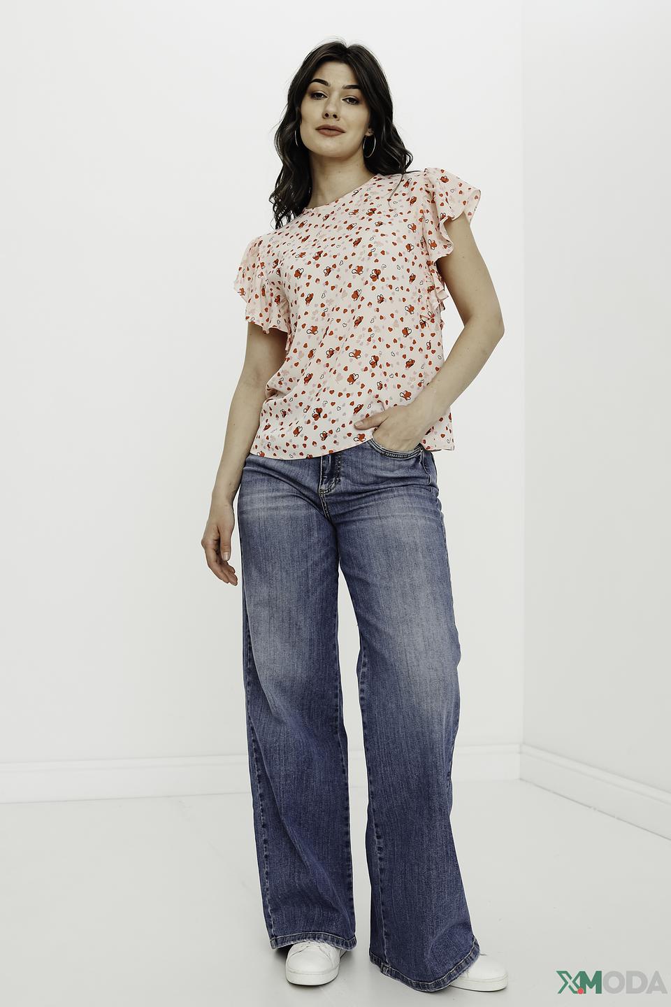 Блуза i Blues женская с цветочным принтом