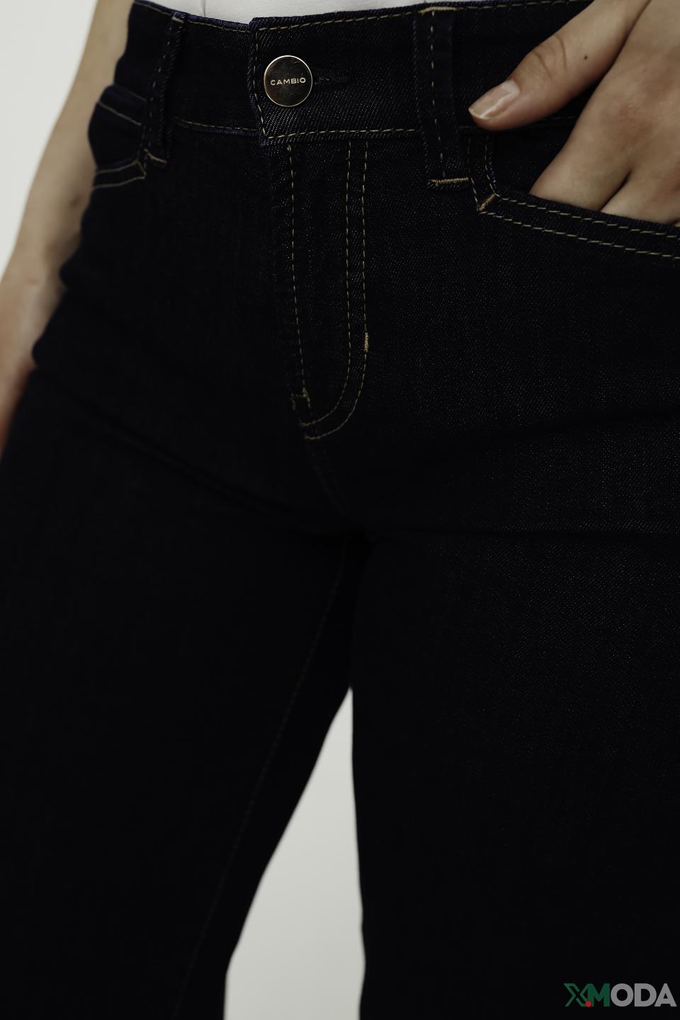 Джинсы Cambio клеш тёмно-синие