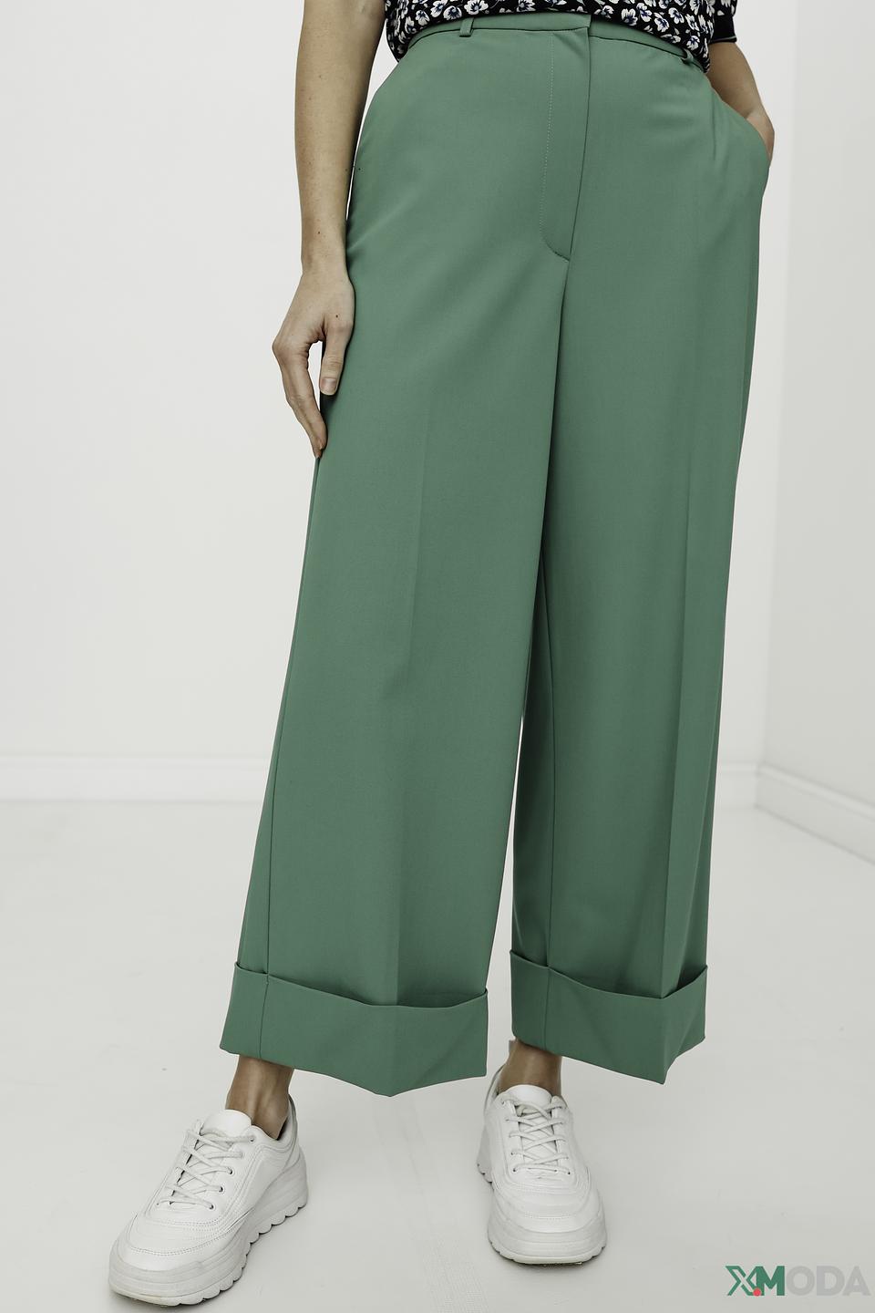 Брюки клёш Rich and Royal зелёные