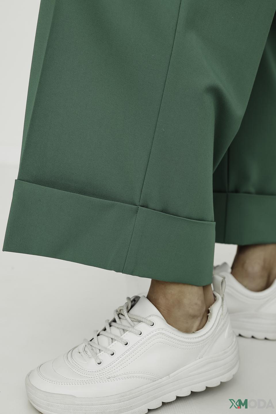 Брюки клёш Rich and Royal зелёные