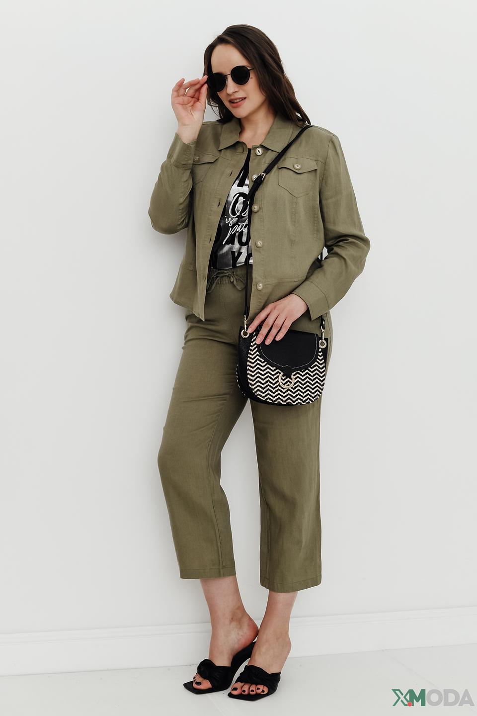 Брюки кюлоты Lebek хаки