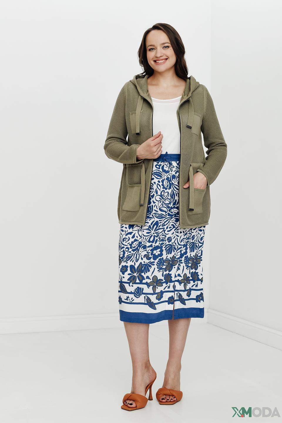 Жакет Lebek с капюшоном хаки