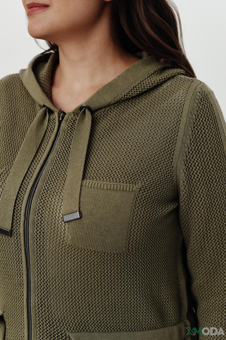 Жакет Lebek с капюшоном хаки