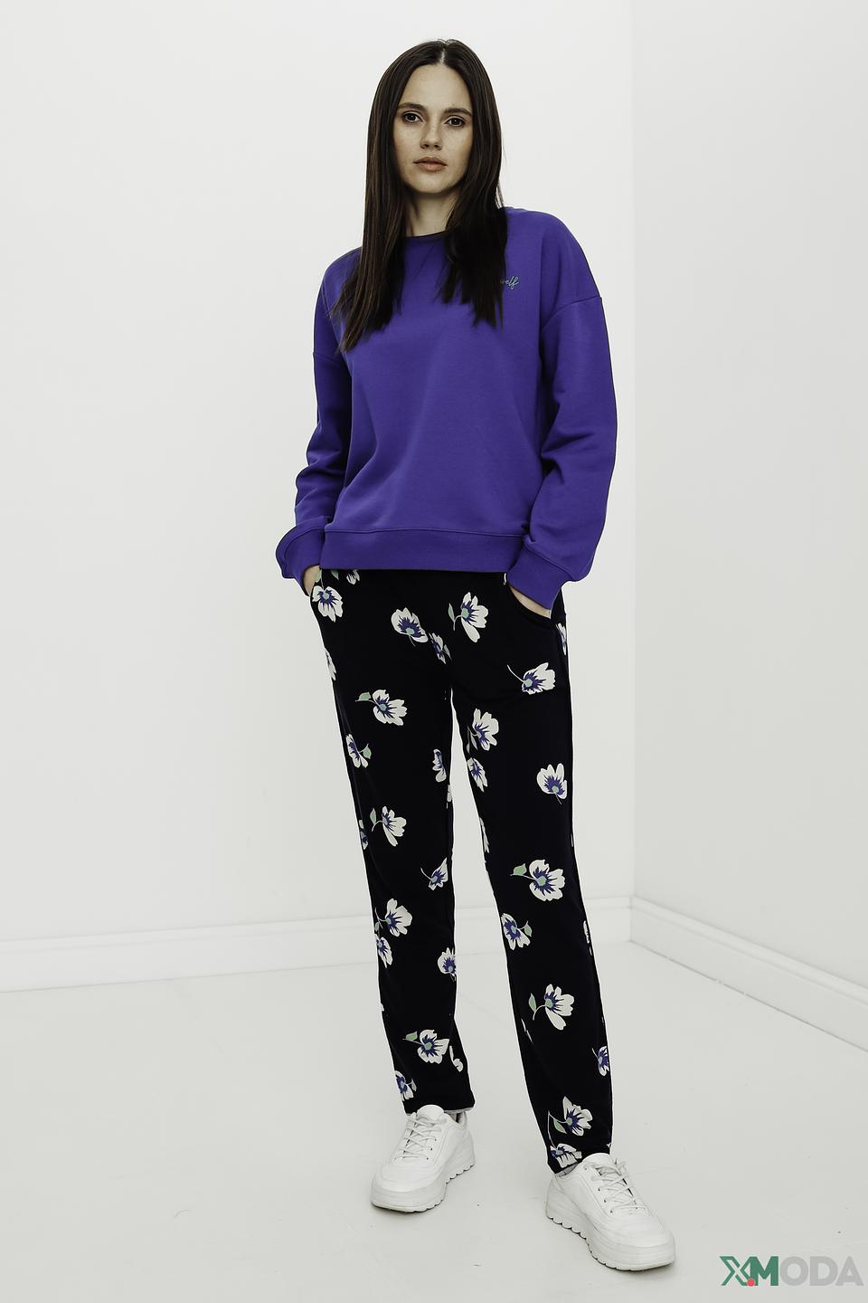 Брюки Oui с цветочным принтом