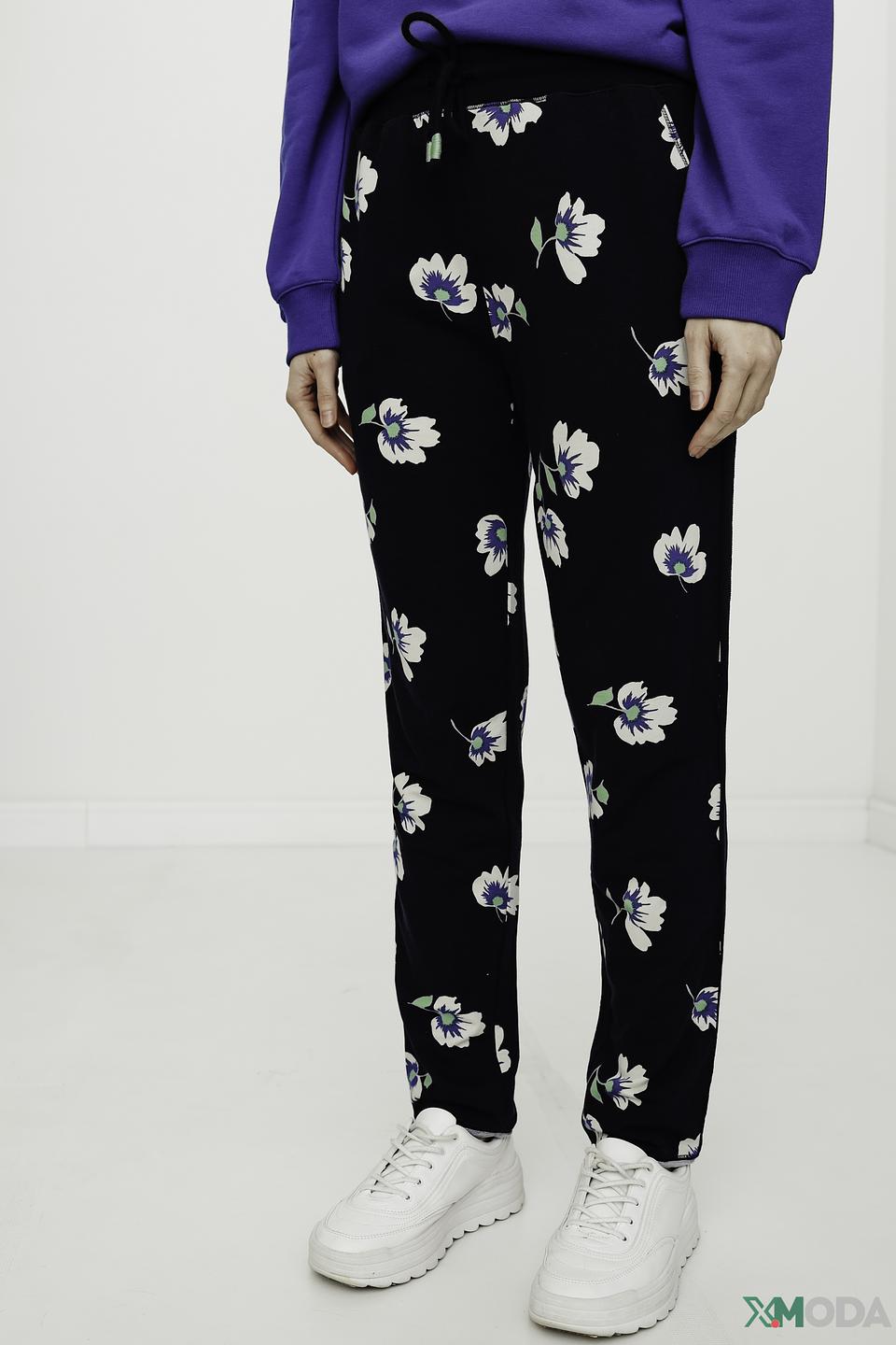 Брюки Oui с цветочным принтом