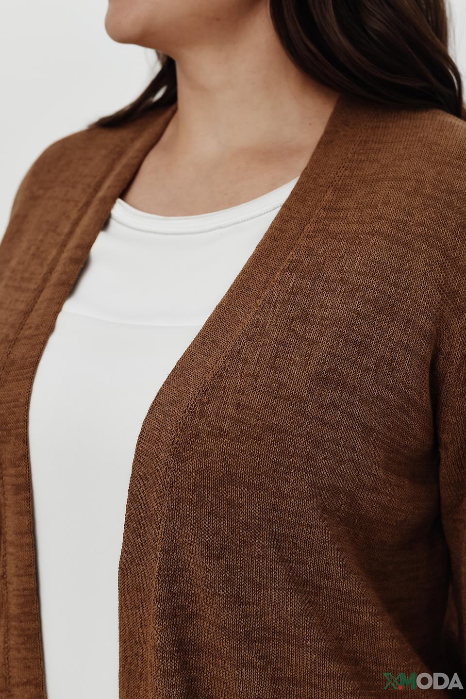 Кардиган Rabe collection коричневый