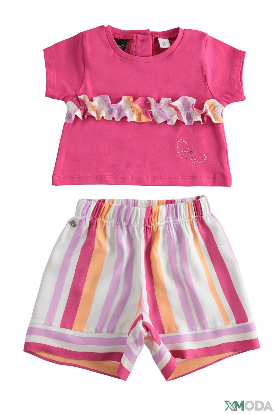 Комплект шорты+футболка Sarabanda розовый