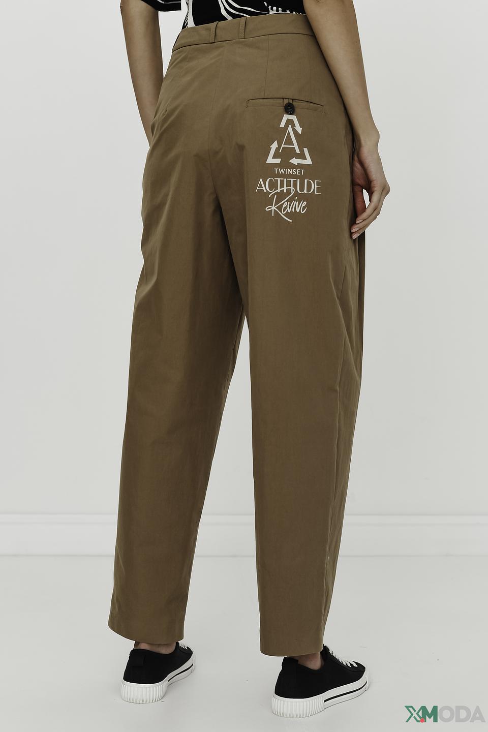 Брюки Twin Set кюлоты бежевые