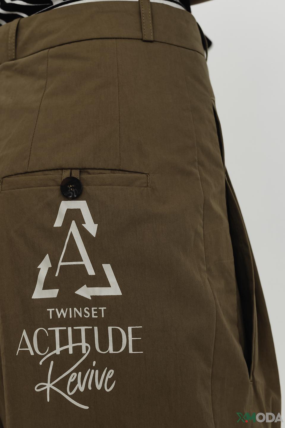 Брюки Twin Set кюлоты бежевые