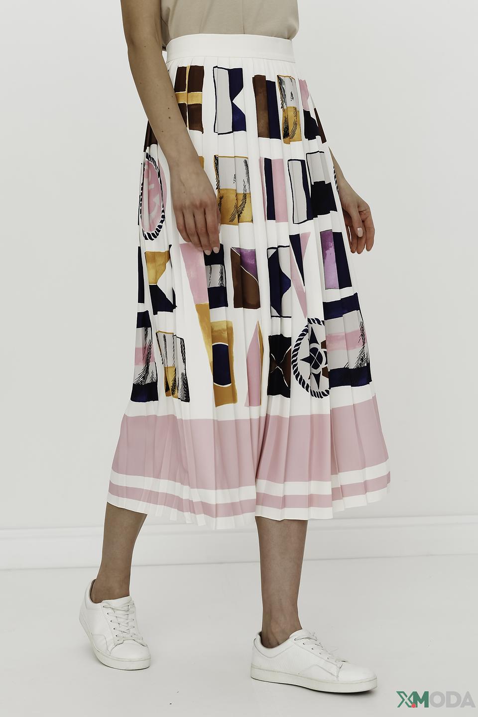 Юбка Gant плиссе с принтом