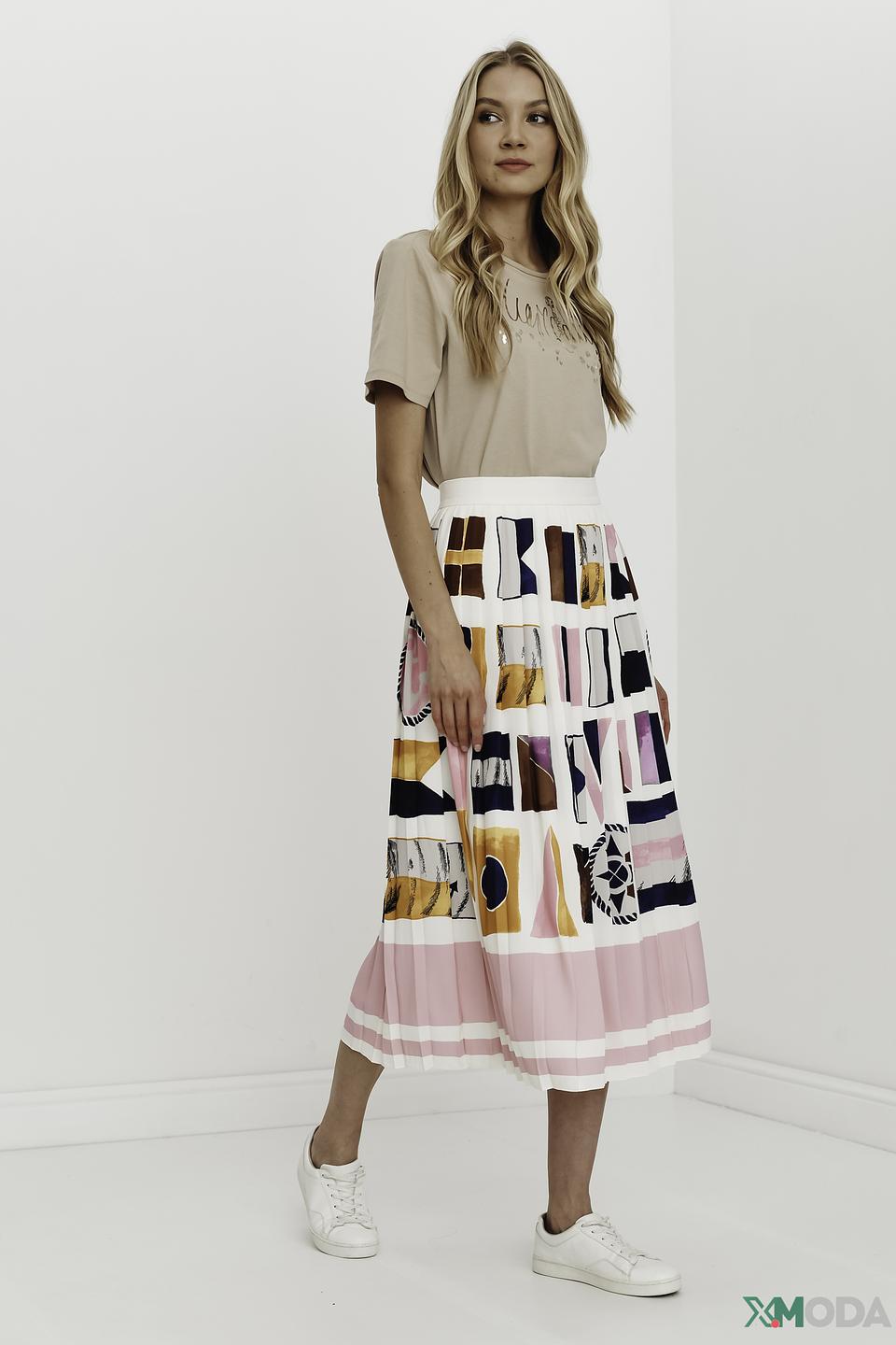 Юбка Gant плиссе с принтом