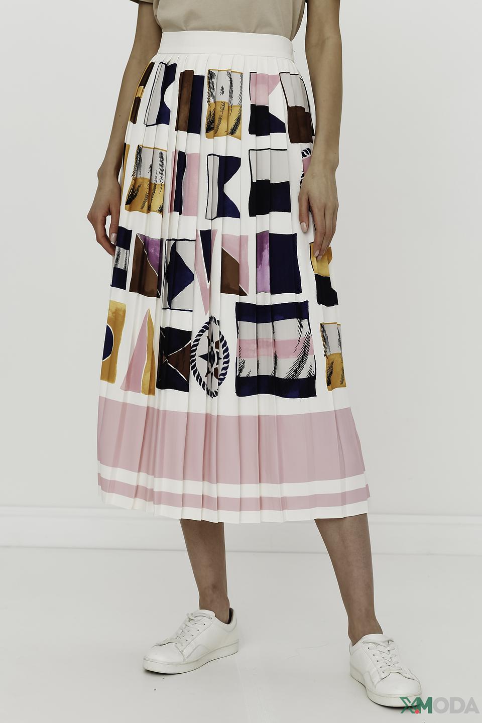 Юбка Gant плиссе с принтом