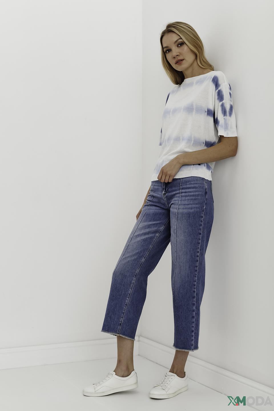 Джинсы Cinque с разрезами голубые