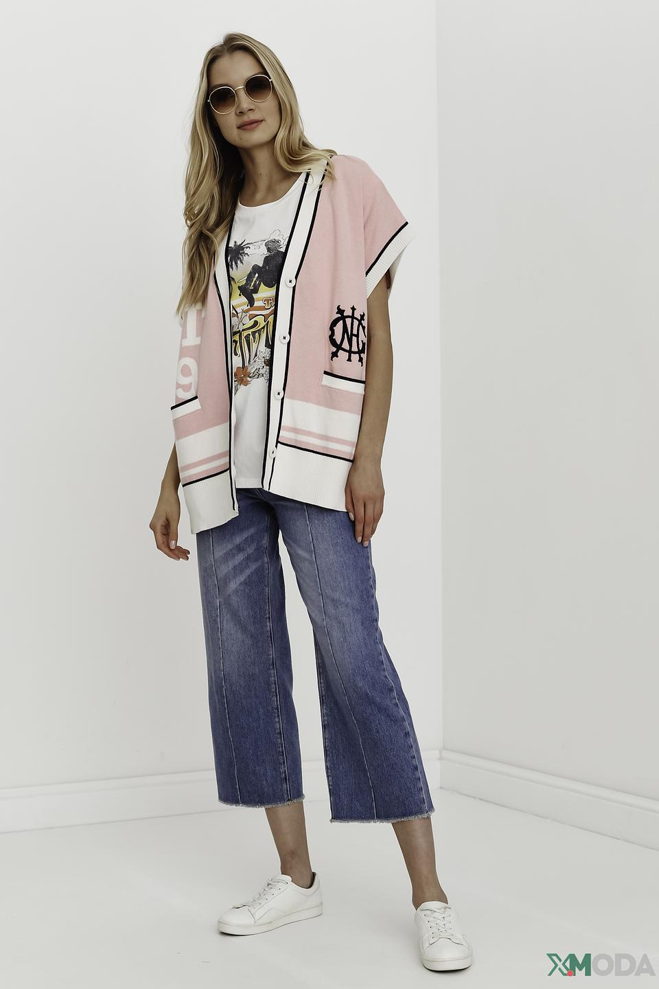 Джинсы Cinque с разрезами голубые