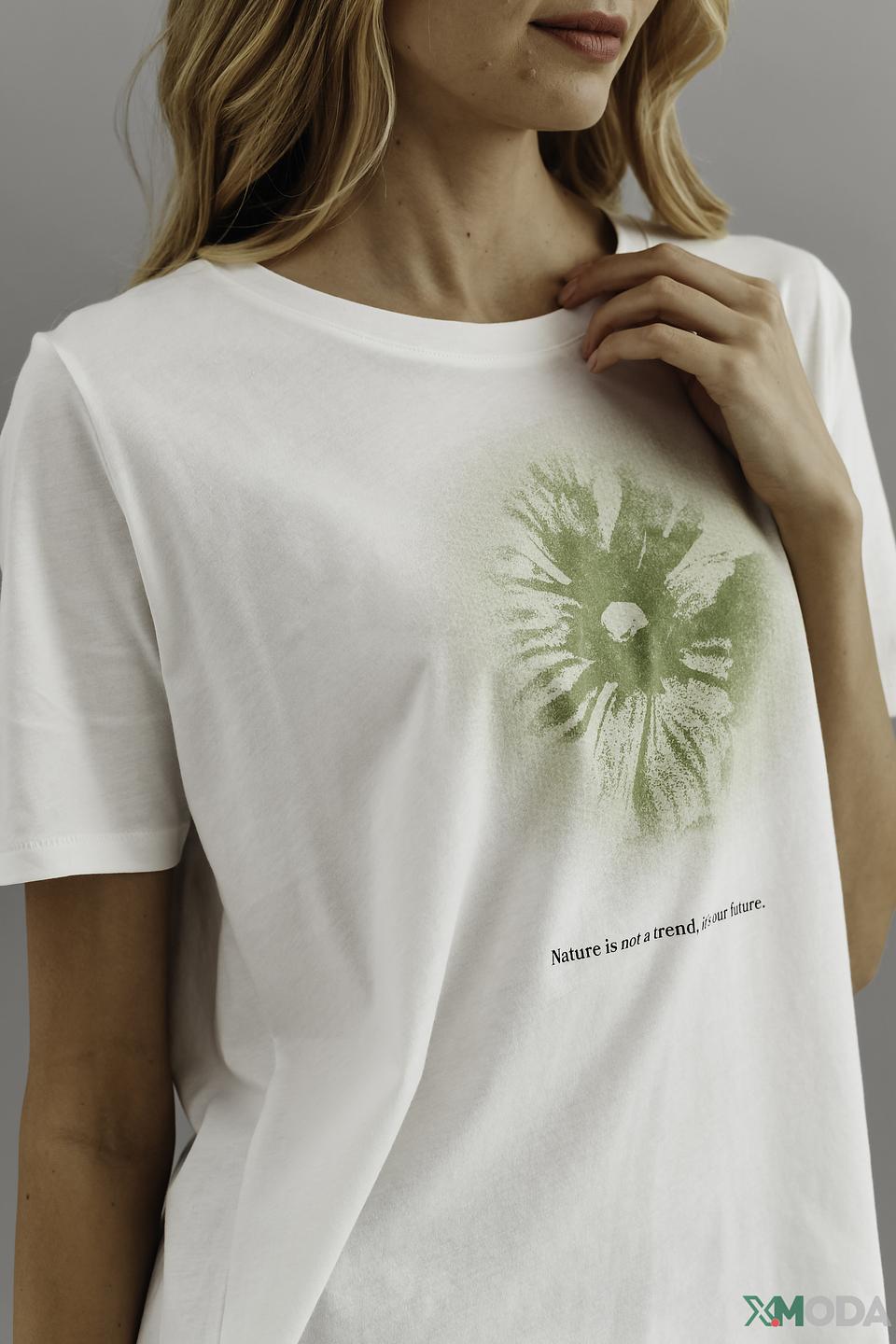 Футболка Luisa Cerano с принтом белый