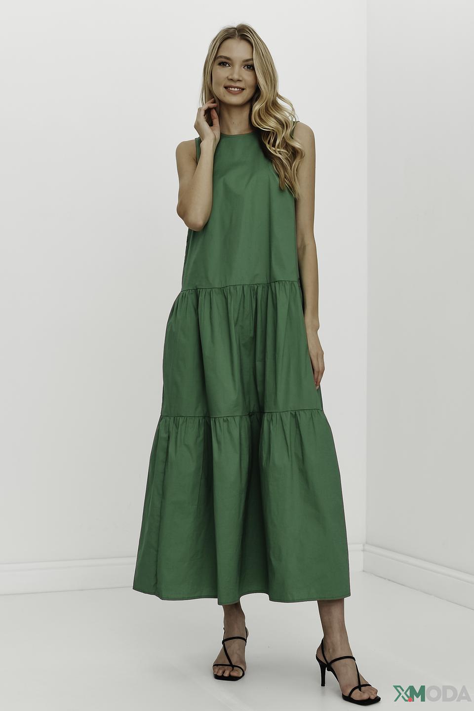 Платье Oui зелёное трапеция