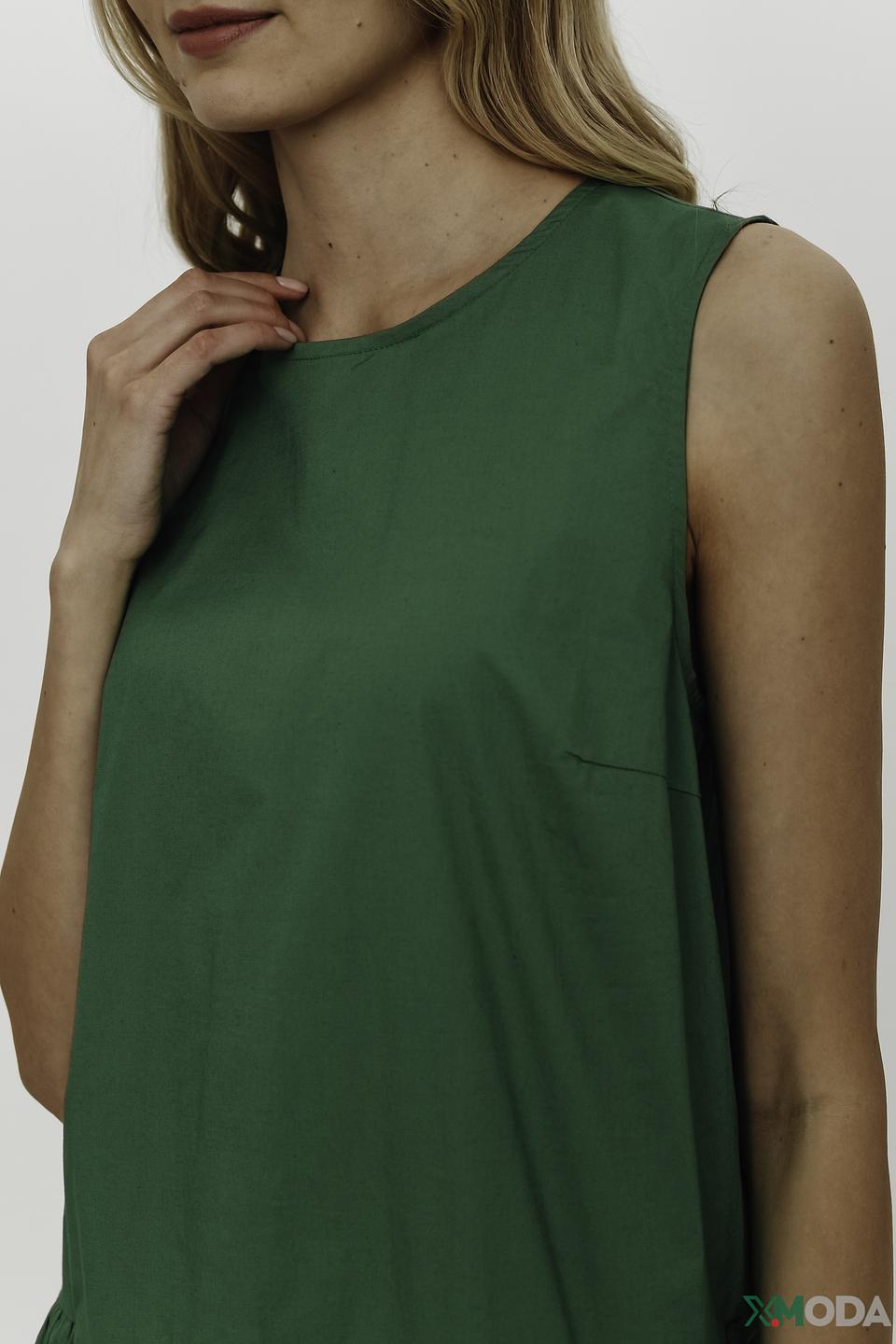 Платье Oui зелёное трапеция