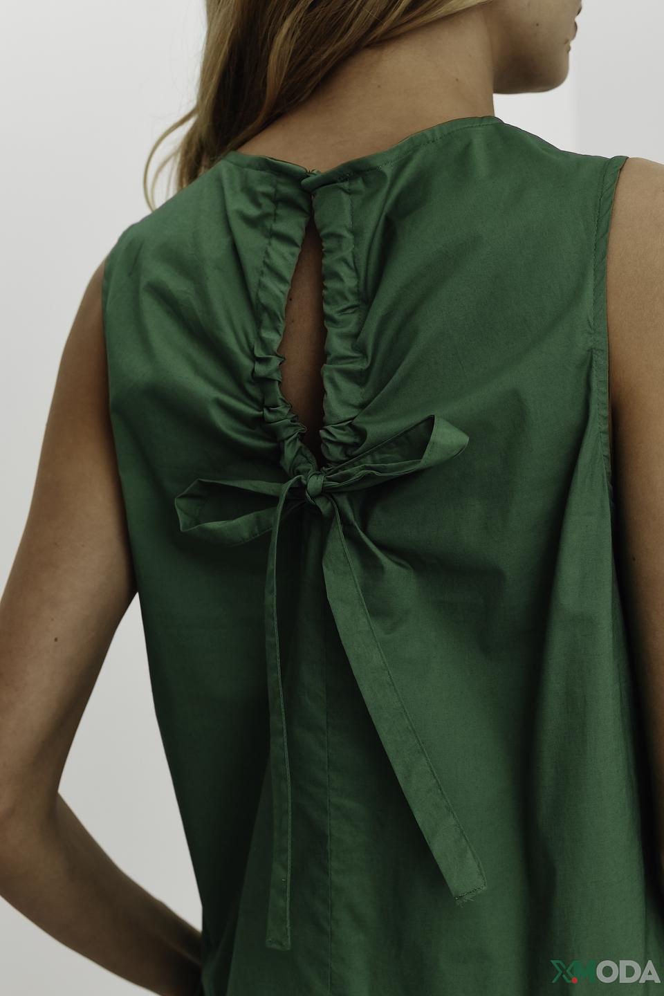 Платье Oui зелёное трапеция