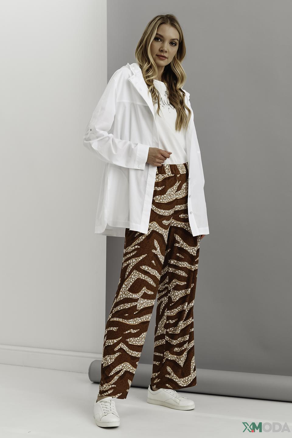 Рубашка Marc Cain с капюшоном белая