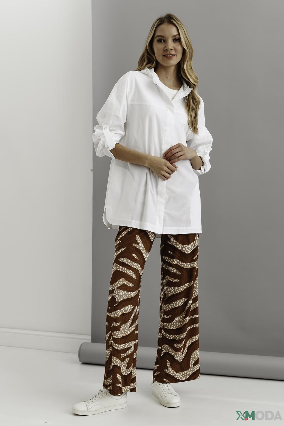 Рубашка Marc Cain с капюшоном белая