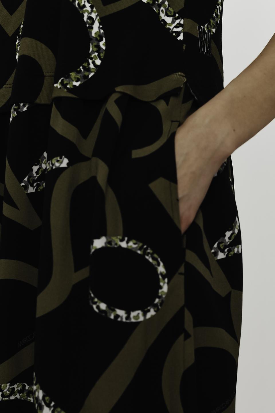 Платье Marc Cain Sports с принтом чёрное