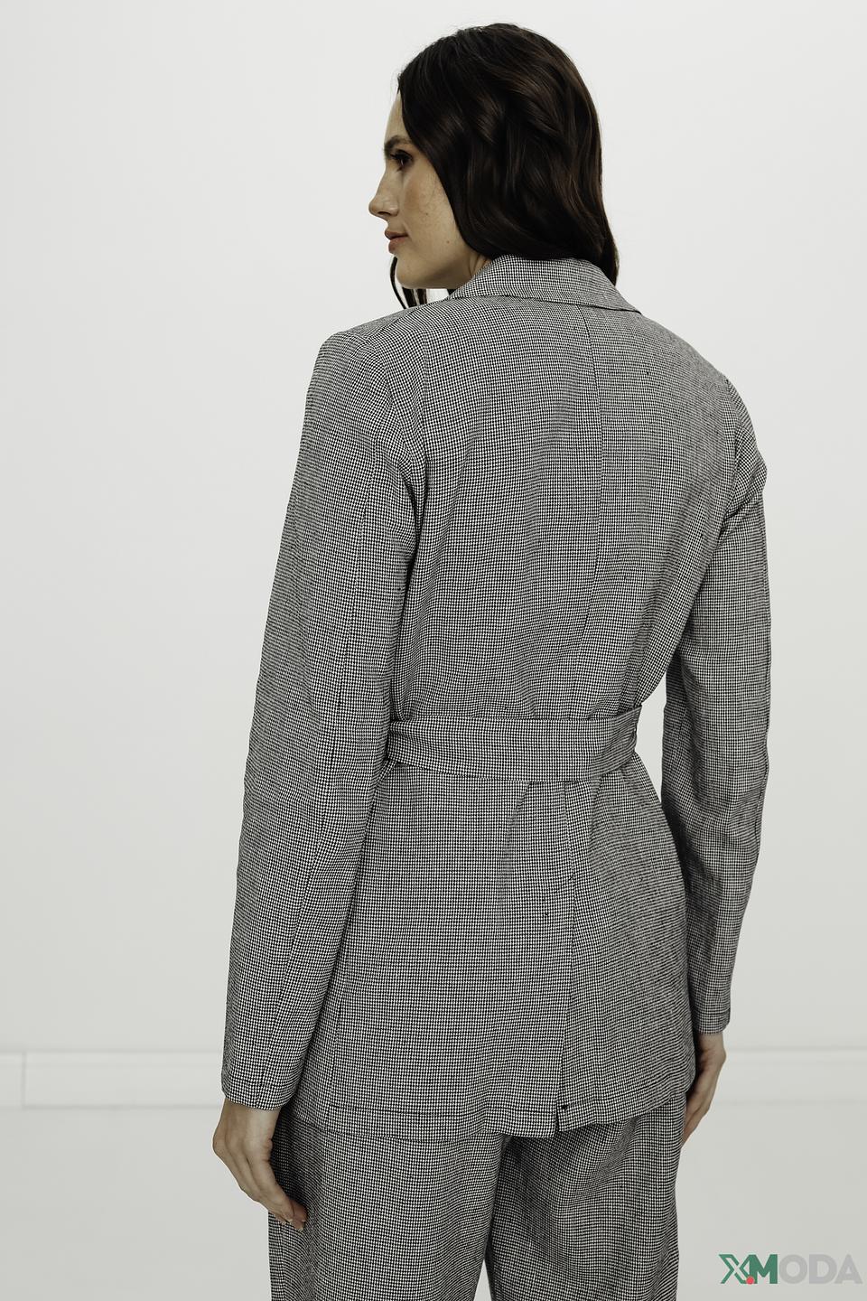 Жакет i Blues в клетку с поясом