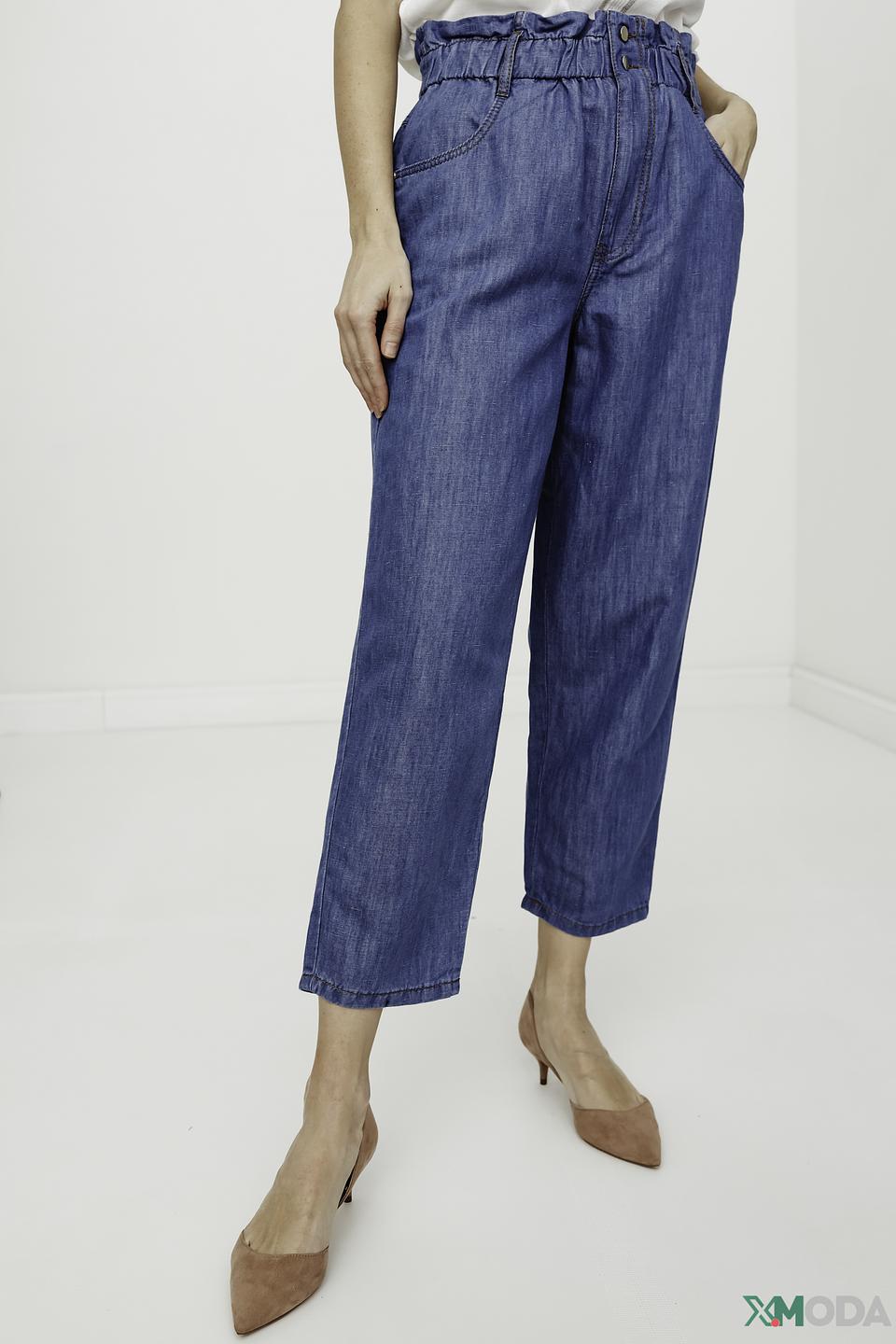 Брюки i Blues джинсовые с завышенной талией