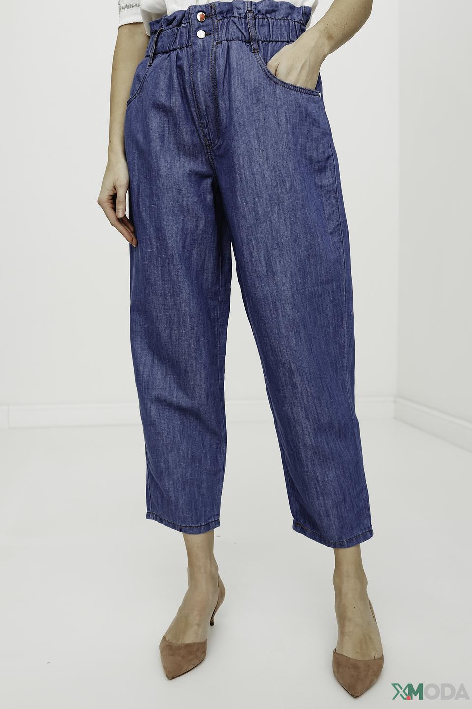 Брюки i Blues джинсовые с завышенной талией