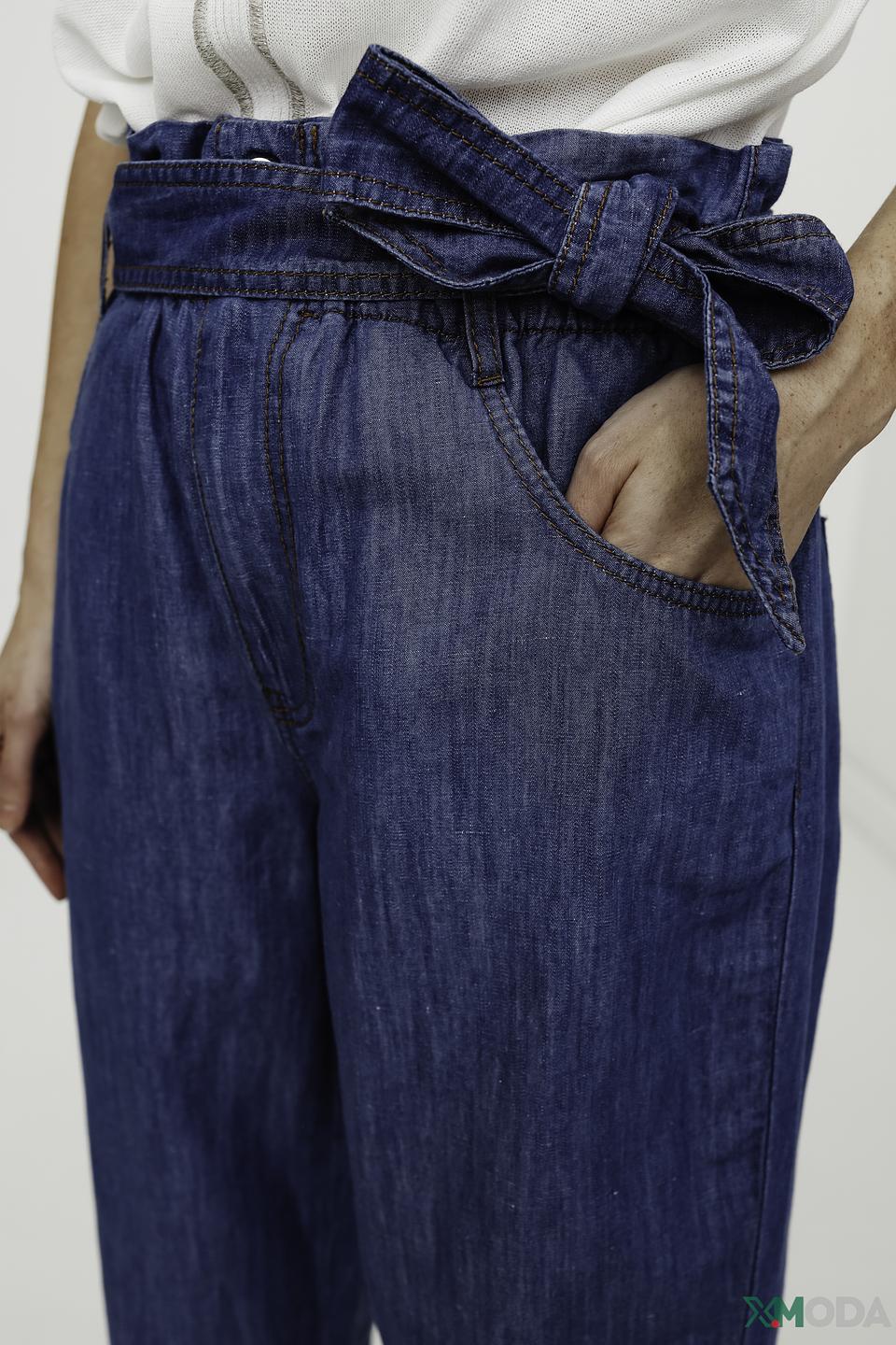 Брюки i Blues джинсовые с завышенной талией