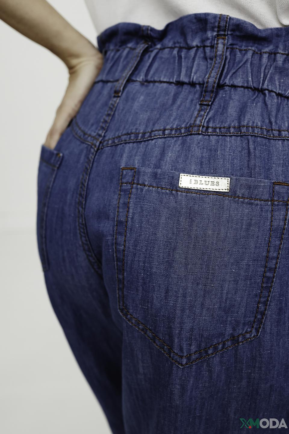 Брюки i Blues джинсовые с завышенной талией