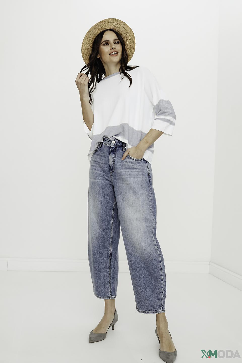 Джинсы Cambio mom fit голубые