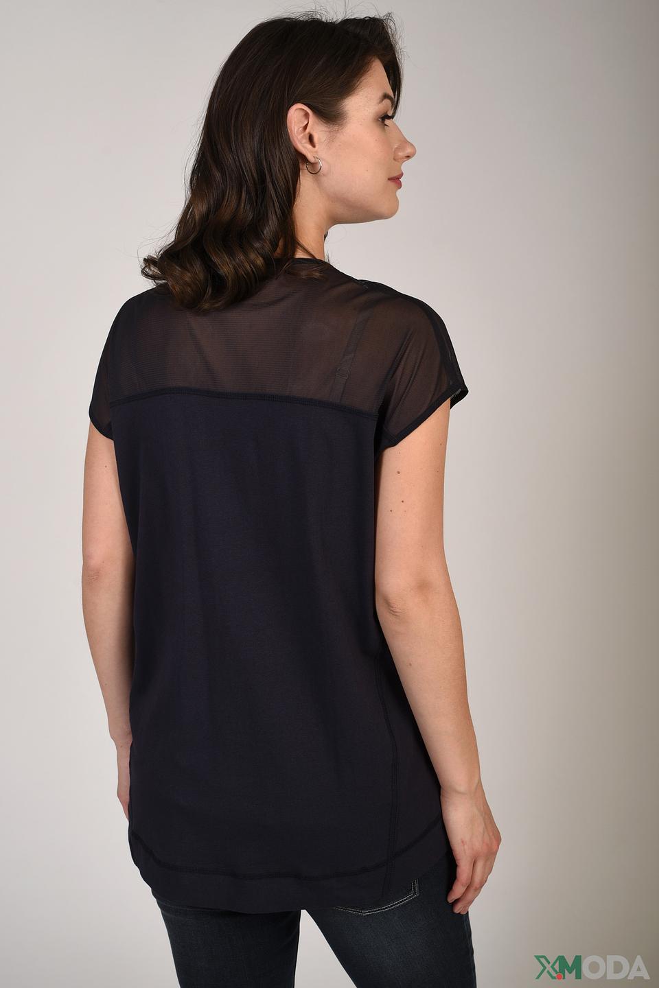 Блуза Pezzo с сеткой чёрная